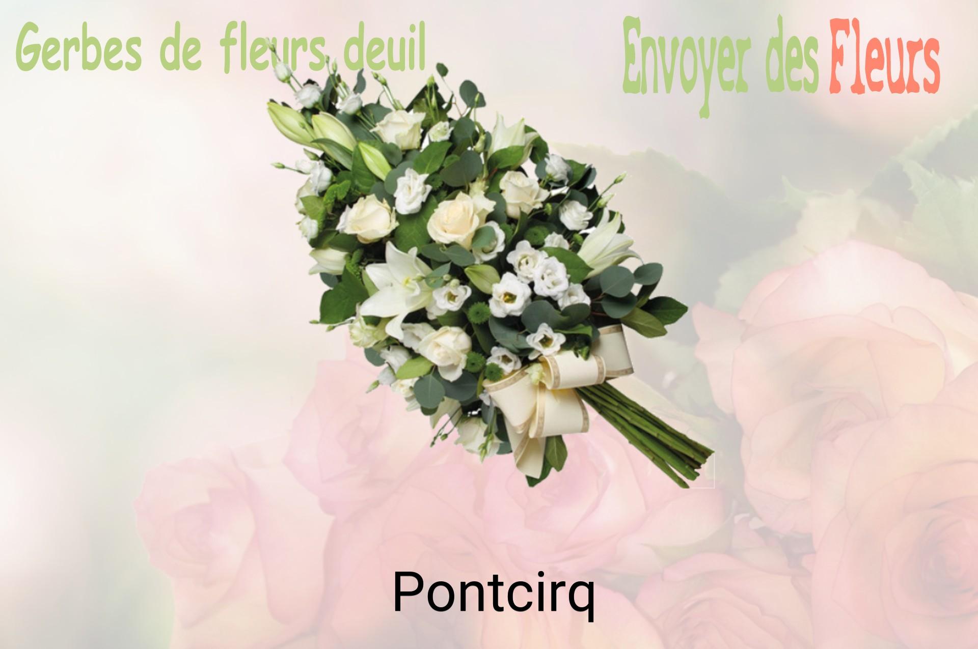 Gerbe de fleurs de deuil livrée à Pontcirq